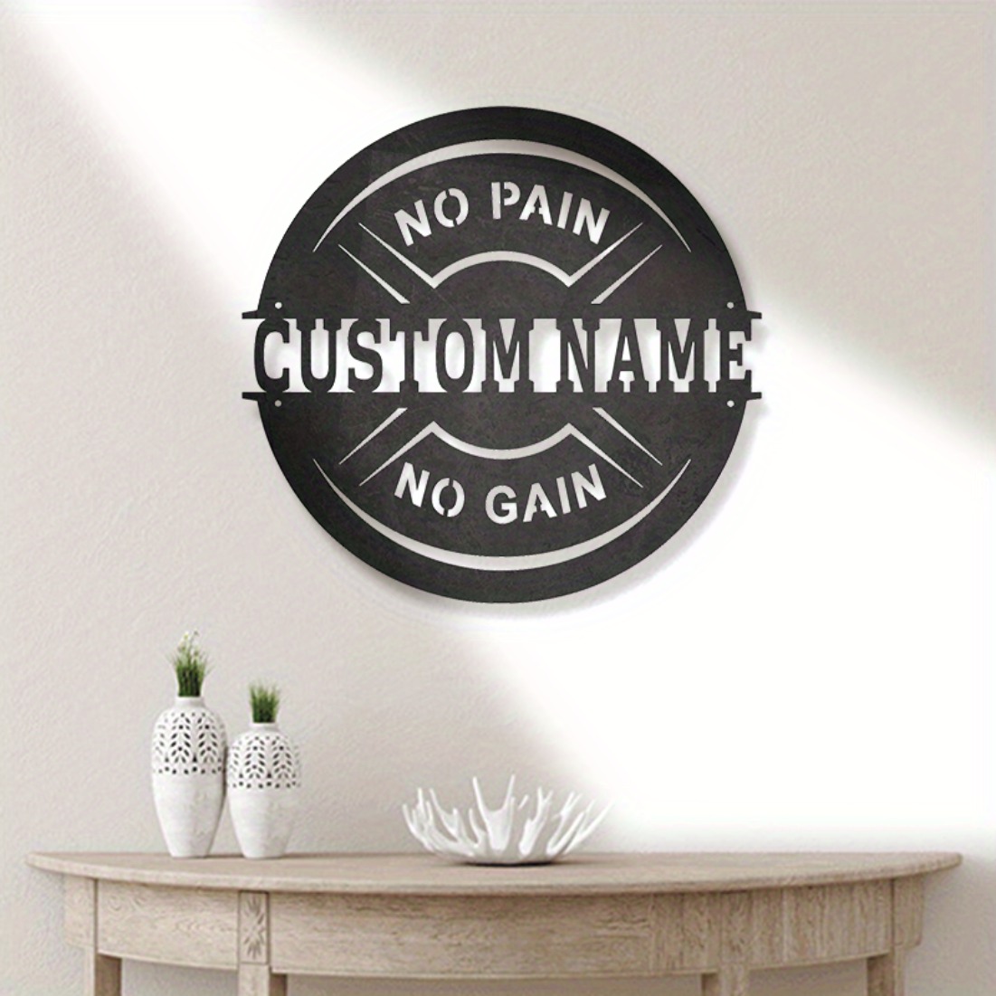 Home Gym Names - Gepersonaliseerde vintage metalen muurkunst - aangepaste