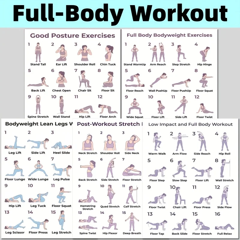 Home Gym Guide - 5-delige trainingsgidsset geschikt voor thuisgym, oefenplans