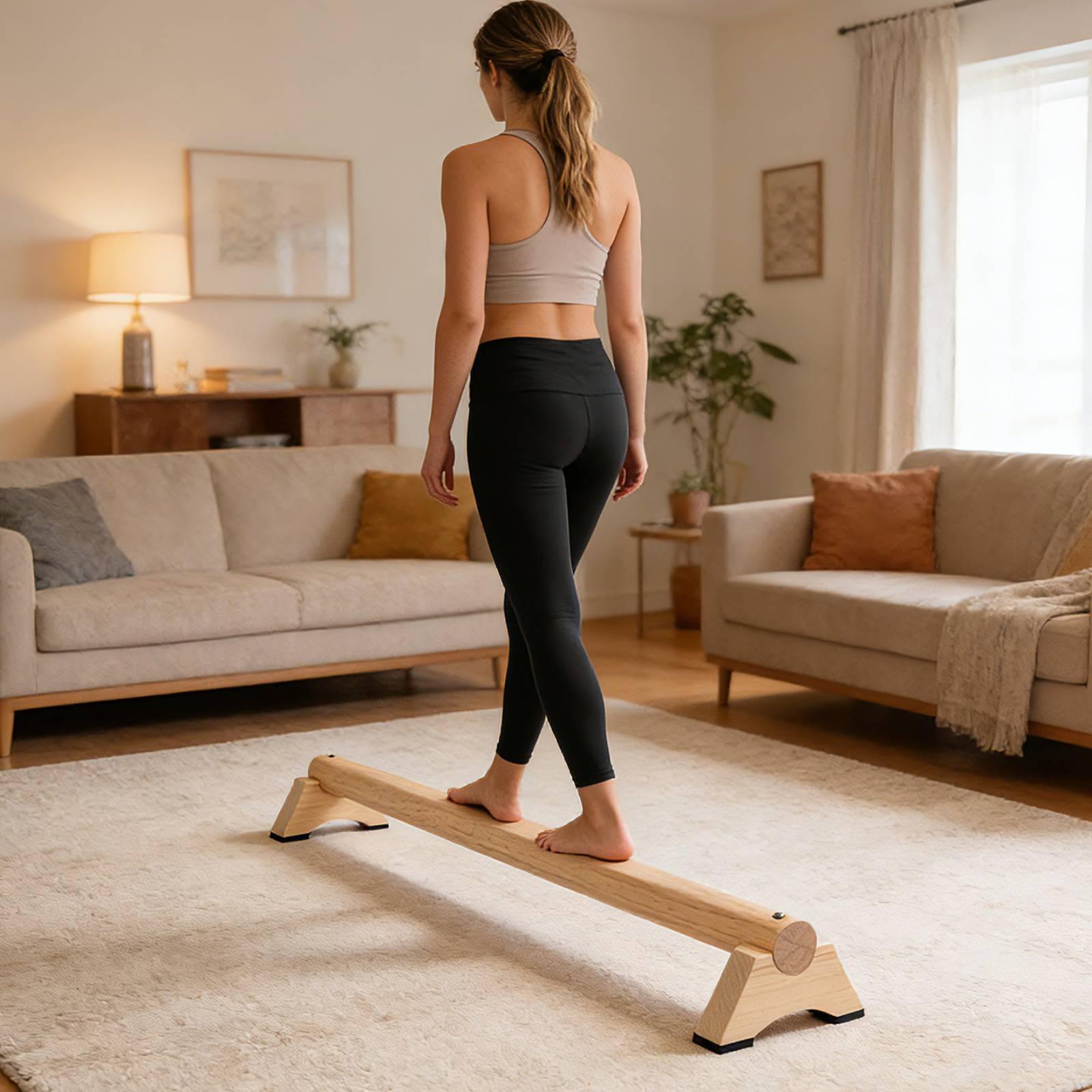 Houten evenwichtsbalktrainer v - Leg Home Gym Workout recensie en prijs