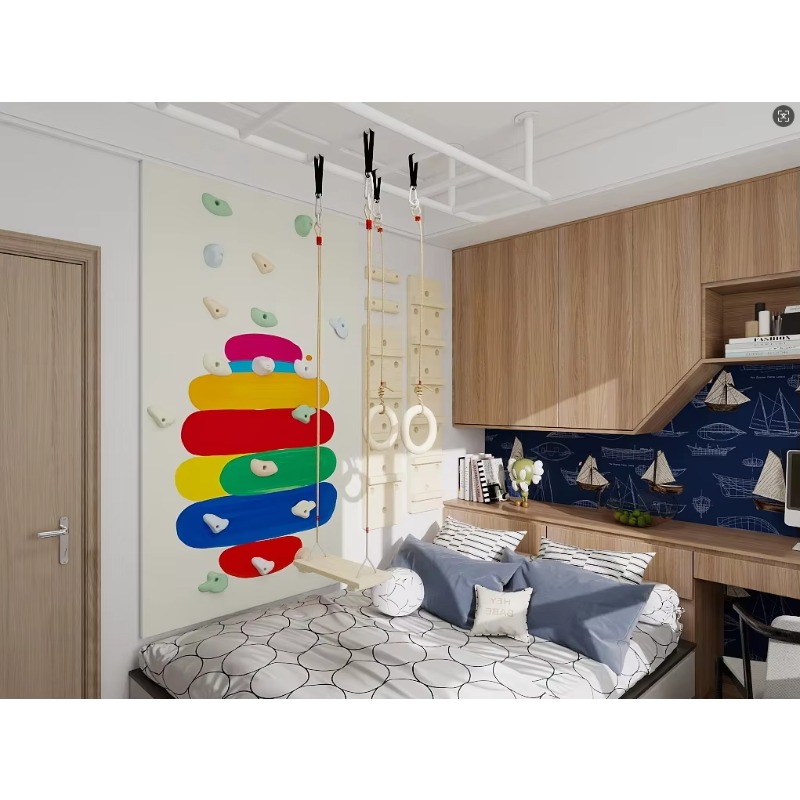 Klimwand van multiplex voor ki - Home Gym For Kids recensie en prijs
