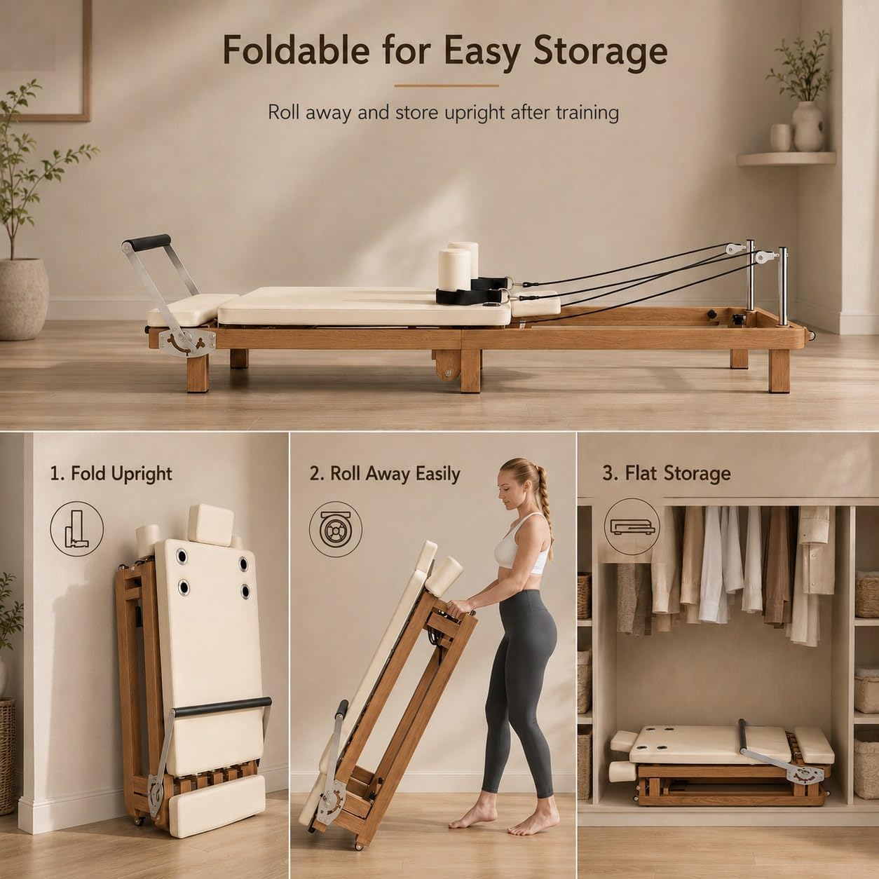 Opvouwbare Pilates Reformer, f - Leg Home Gym Workout recensie en prijs
