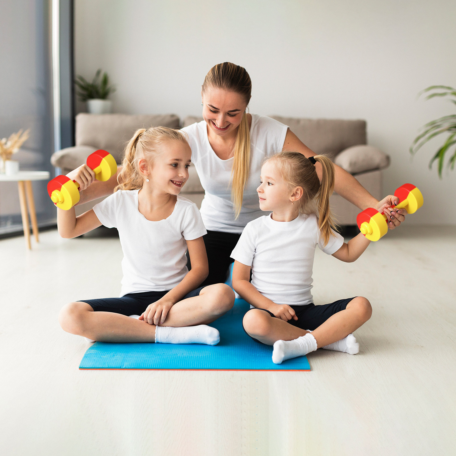 1 paar kinderen plastic halter - Home Gym For Kids recensie en prijs