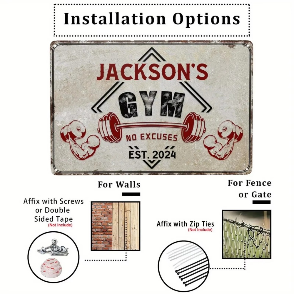 Aangepaste gepersonaliseerde v - Home Gym Names recensie en prijs