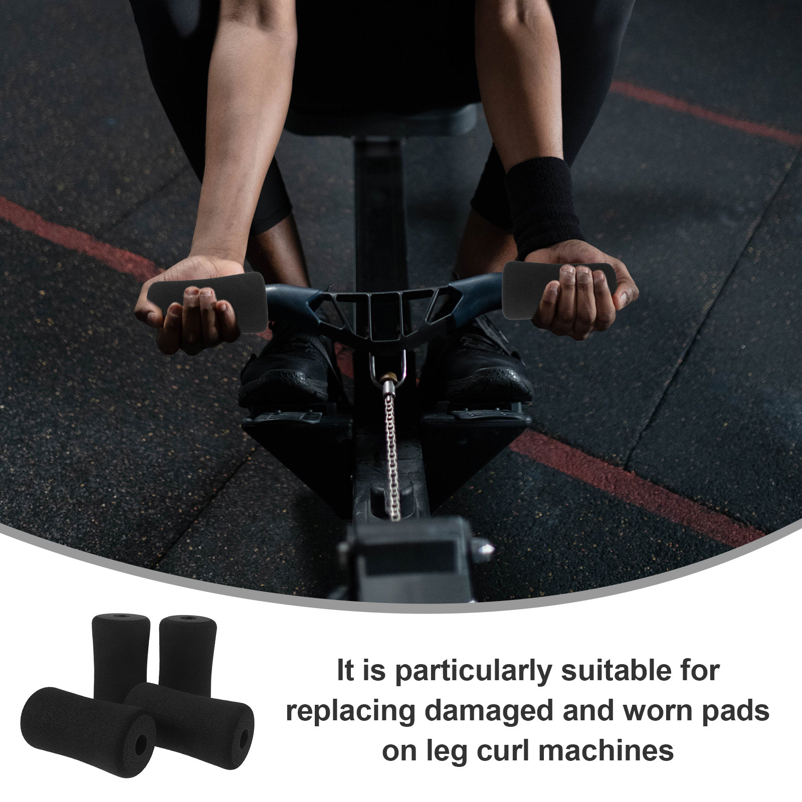 16 stuks zwarte schuimvoetkuss - Home Gym Leg Extension Machine recensie en prijs